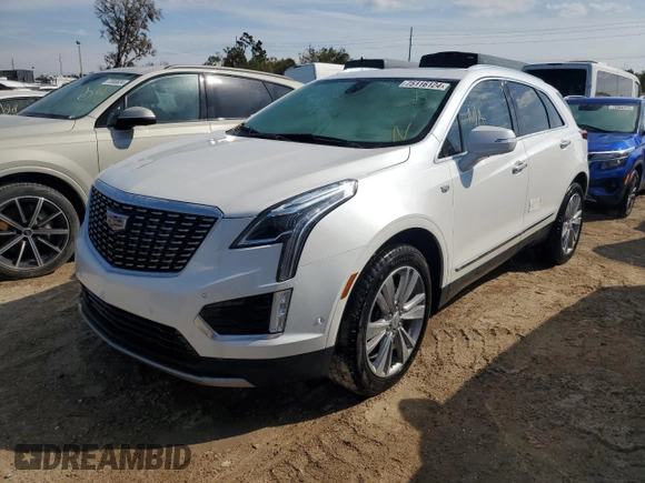 2024 Cadillac XT5 FWD Premium Luxury with VIN 1GYKNCRSXRZ720148, listed as a Copart auction lot 75116124 with 0 mi miles and Non Repairable. Bid and sale history available at carsss.com. Image 1.