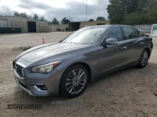 2020 Infiniti Q50 Pure with VIN JN1EV7AP7LM207190, listed as a Copart auction lot 80232134 with 123,397 mi miles and Salvage Title. Bid and sale history available at carsss.com. Image 1.