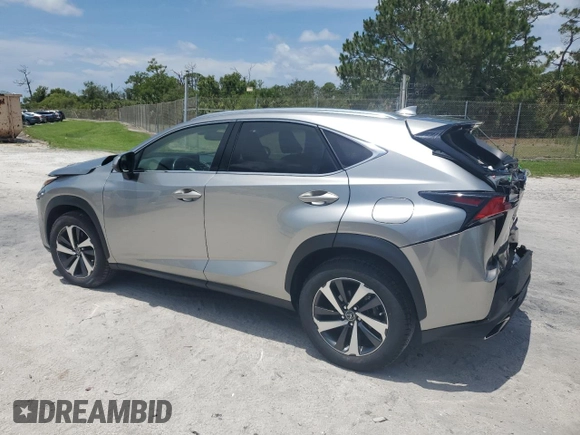 2021 Lexus NX 300 with VIN JTJGARBZ4M2180456, listed as a Copart auction lot 59181055 with 45,456 mi miles and Salvage title. Bid and sale history available at DreamBid. Image 2.