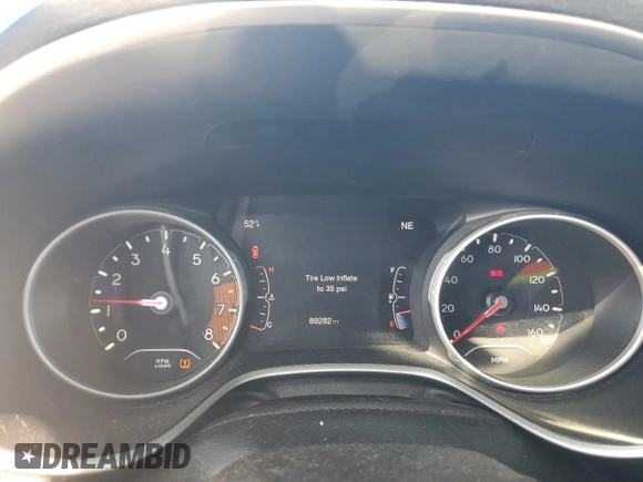 2017 Jeep Compass Latitude with VIN 3C4NJDBB6HT688786, listed as a Copart auction lot 52311265 with 89,282 mi miles and Salvage Title. Bid and sale history available at carsss.com. Image 9.