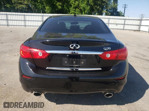 2015 Infiniti Q50 Sport with VIN JN1BV7AP5FM342451, listed as a Copart auction lot 54985825 with 149,516 mi miles and Salvage title. Bid and sale history available at DreamBid. Image 6.