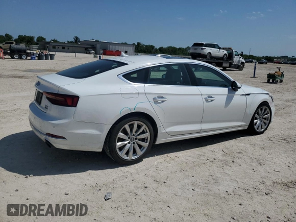 2018 Audi A5 Sportback Premium Plus z VIN WAUBNCF55JA098546, wystawiony jako Copart lot #52731175 z przebiegiem 39 029 mil mil oraz Szkoda całkowita • Salvage title. Historia ofert i sprzedaży dostępna na DreamBid. Obrazek 3.