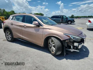 2018 Infiniti QX30 Premium with VIN SJKCH5CP9JA053929, listed as a Copart auction lot 64396905 with Not provided miles and Salvage title. Bid and sale history available at DreamBid. Image 4.