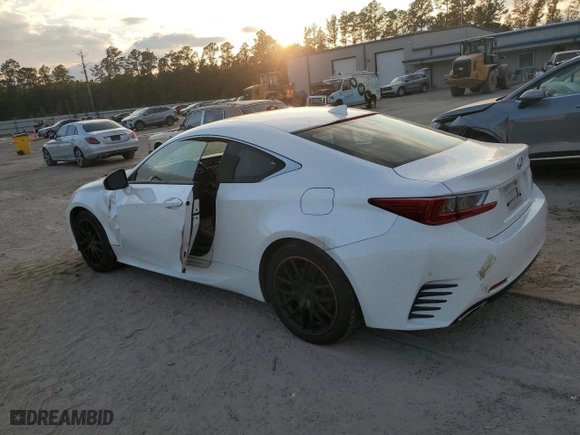 2015 Lexus RC 350 with VIN JTHHE5BC2F5005364, listed as a Copart auction lot 75643834 with 125,650 mi miles and Salvage Title. Bid and sale history available at carsss.com. Image 2.