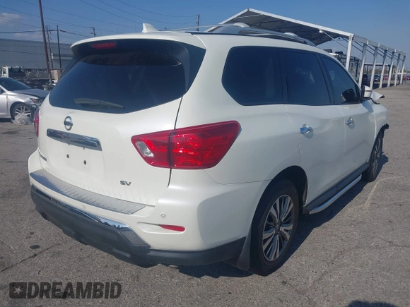 2019 Nissan Pathfinder S with VIN 5N1DR2MNXKC640870, listed as a IAAI auction lot 41490215 with 82,823 mi miles and . Bid and sale history available at DreamBid. Image 4.