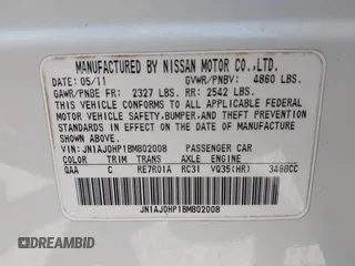 2011 Infiniti EX Journey z VIN JN1AJ0HP1BM802008, wystawiony jako IAAI lot #42064403 z przebiegiem 147 002 mil mil oraz . Historia ofert i sprzedaży dostępna na DreamBid. Obrazek 9.