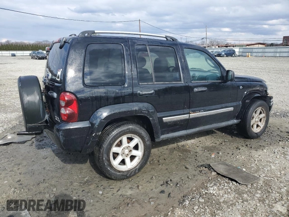 2006 Jeep Liberty Limited with VIN 1J4GL58K66W164569, listed as a Copart auction lot 50594685 with 215,040 mi miles and Salvage Title. Bid and sale history available at carsss.com. Image 3.