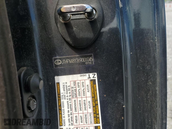2006 Lexus SC 430 with VIN JTHFN48Y369001045, listed as a Copart auction lot 55725575 with 185,164 mi miles and Salvage title. Bid and sale history available at DreamBid. Image 12.
