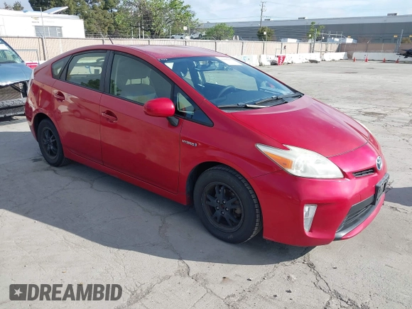 2012 Toyota Prius One with VIN JTDKN3DU1C1595223, listed as a IAAI auction lot 41965656 with 206,767 mi miles. Bid and sale history available at carsss.com. Image 1.