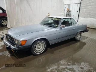 1983 Mercedes-Benz 380 with VIN WDBBA45A2DB028566, listed as a Copart auction lot 80054634 with 42,427 mi miles and Clean Title. Bid and sale history available at carsss.com. Image 1.