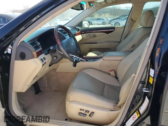 2008 Lexus LS 460 with VIN JTHBL46F585065698, listed as a Copart auction lot 47990655 with Not Provided miles and Salvage Title. Bid and sale history available at DreamBid. Image 7.