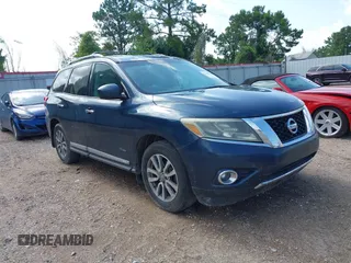 2014 Nissan Pathfinder Platinum Hybrid with VIN 5N1CR2MN5EC640761, listed as a IAAI auction lot 42654416 with 179,570 mi miles and . Bid and sale history available at DreamBid. Image 1.