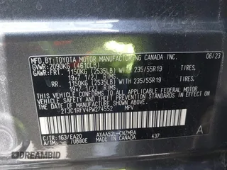 2023 Toyota RAV4 XLE Premium z VIN 2T3C1RFV4PW274552, wystawiony jako IAAI lot #42105989 z przebiegiem 37 301 mil mil oraz . Historia ofert i sprzedaży dostępna na DreamBid. Obrazek 9.