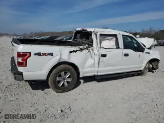 2019 Ford F-150 XL with VIN 1FTFW1E55KFC51079, listed as a Copart auction lot 47197635 with 0 mi miles and Salvage Title. Bid and sale history available at carsss.com. Image 3.