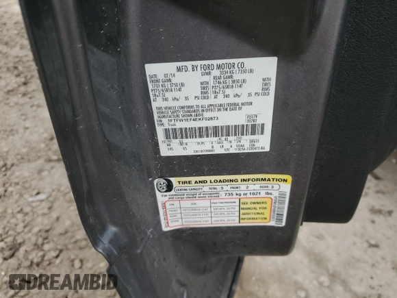 2014 Ford F-150 XL with VIN 1FTFW1EF4EKF02873, listed as a Copart auction lot 52884345 with 326,296 mi miles and Salvage Title. Bid and sale history available at carsss.com. Image 12.