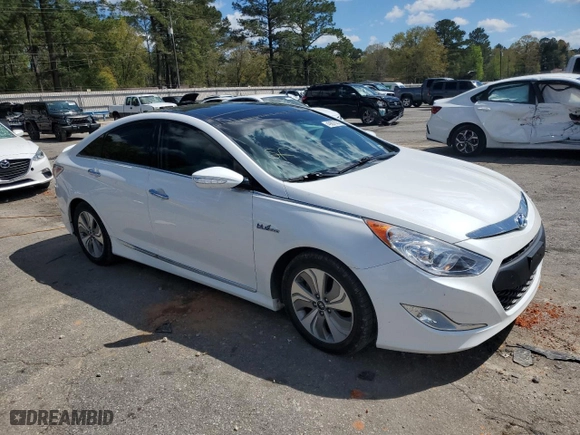 2015 Hyundai Sonata Hybrid Limited with VIN KMHEC4A42FA120760, listed as a Copart auction lot 49870275 with 117,555 mi miles and Salvage Title. Bid and sale history available at carsss.com. Image 4.