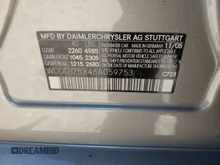 2006 Mercedes-Benz CLS 500 z VIN WDDDJ75X46A059753, wystawiony jako IAAI lot #42335719 z przebiegiem 113 962 mil mil oraz . Historia ofert i sprzedaży dostępna na DreamBid. Obrazek 9.
