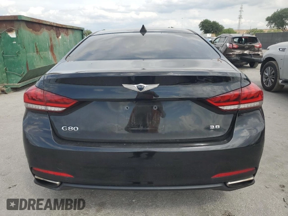 2017 Genesis G80 3.8L with VIN KMHGN4JE1HU177920, listed as a Copart auction lot 49685815 with 107,275 mi miles and Salvage Title. Bid and sale history available at DreamBid. Image 6.
