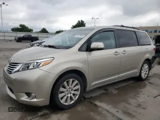 2017 Toyota Sienna XLE with VIN 5TDDZ3DC7HS166182, listed as a Copart auction lot 61437105 with 101,491 mi miles and Salvage title. Bid and sale history available at DreamBid. Image 1.