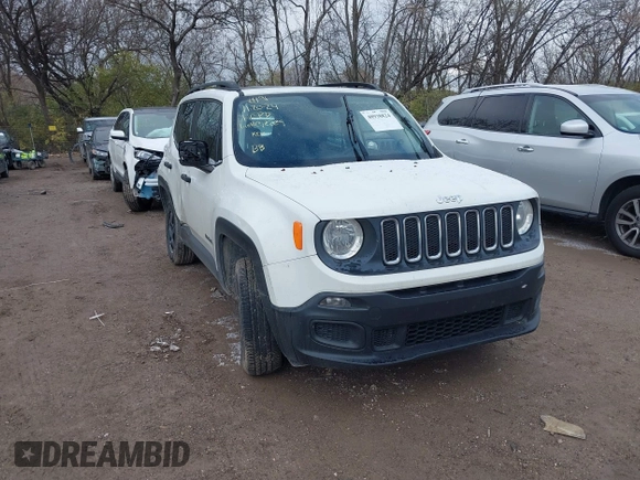 2015 Jeep Renegade Sport with VIN ZACCJBATXFPC42229, listed as a IAAI auction lot 40938824 with 136,649 mi miles and . Bid and sale history available at DreamBid. Image 1.