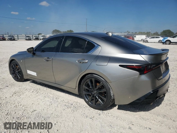 2023 Lexus IS with VIN JTHGZ1B22P5067851, listed as a Copart auction lot 53022815 with 42,662 mi miles and Salvage Title. Bid and sale history available at carsss.com. Image 2.