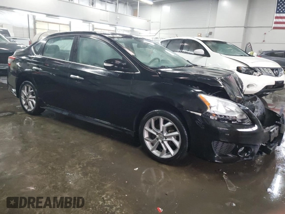 2015 Nissan Sentra SV with VIN 3N1AB7AP4FY285628, listed as a Copart auction lot 44755005 with 102,073 mi miles and Salvage Title. Bid and sale history available at carsss.com. Image 4.