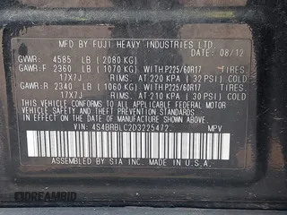 2013 Subaru Outback Limited с VIN 4S4BRBLC2D3225472, выставлен на аукционе IAAI как лот 42455053 с пробегом 200 487 миль миль и . История ставок и продаж доступна на DreamBid. Изображение 9.
