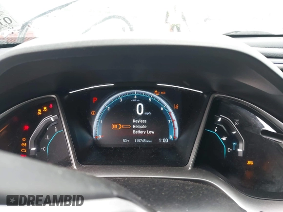 2020 Honda Civic EX-L with VIN 19XFC1F78LE001386, listed as a IAAI auction lot 41961560 with 115,745 mi miles and . Bid and sale history available at DreamBid. Image 7.