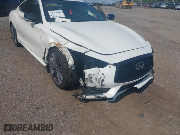 2022 Infiniti Q60 Red Sport 400 with VIN JN1FV7LL9NM680171, listed as a IAAI auction lot 42356846 with 36,248 mi miles and . Bid and sale history available at DreamBid. Image 6.
