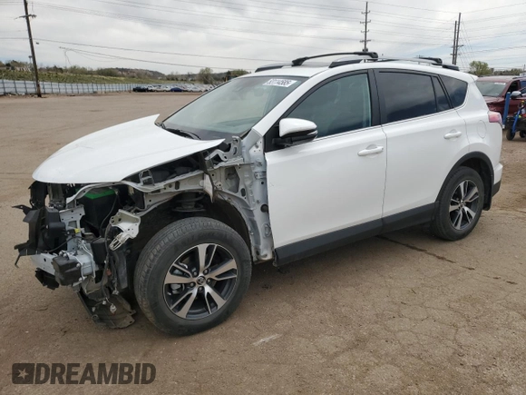2018 Toyota RAV4 XLE with VIN 2T3RFREV2JW733050, listed as a Copart auction lot 53114585 with Not Provided miles and Salvage Title. Bid and sale history available at DreamBid. Image 1.