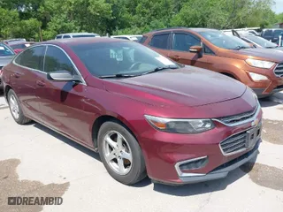 2016 Chevrolet Malibu LS with VIN 1G1ZB5ST9GF253095, listed as a IAAI auction lot 41992542 with 121,749 mi miles. Bid and sale history available at carsss.com. Image 1.