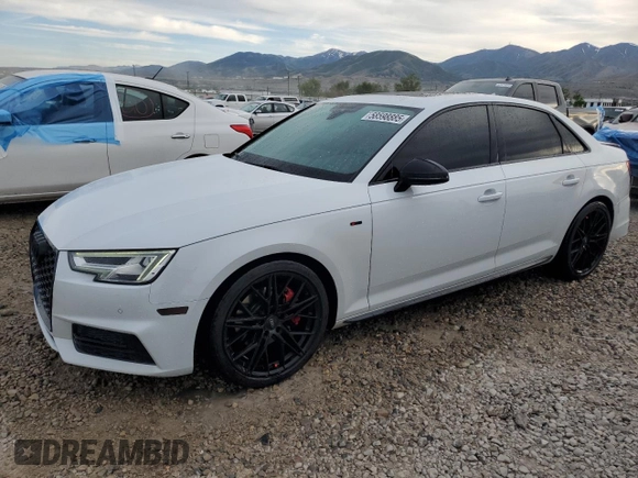2018 Audi A4 Premium Plus with VIN WAUENAF41JA045609, listed as a Copart auction lot 58598885 with 111,882 mi miles and Salvage title. Bid and sale history available at DreamBid. Image 1.