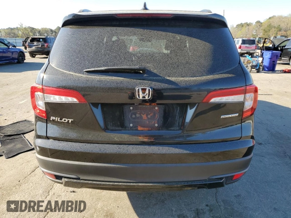2021 Honda Pilot Special Edition with VIN 5FNYF5H20MB025749, listed as a Copart auction lot 50597185 with 46,173 mi miles and Salvage Title. Bid and sale history available at DreamBid. Image 6.