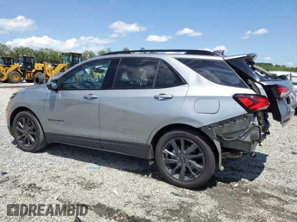 2023 Chevrolet Equinox RS with VIN 3GNAXMEG2PS130336, listed as a Copart auction lot 61214095 with 49,894 mi miles and Salvage title. Bid and sale history available at DreamBid. Image 2.