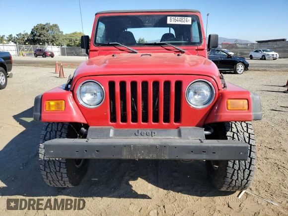 2001 Jeep Wrangler SE with VIN 1J4FA29P91P367534, listed as a Copart auction lot 81644824 with 156,597 mi miles and Clean Title. Bid and sale history available at carsss.com. Image 5.