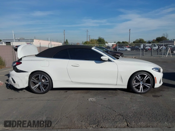 2023 BMW 4 Series 430i with VIN WBA23AT05PCM33899, listed as a IAAI auction lot 41119359 with 1 mi miles. Bid and sale history available at carsss.com. Image 13.