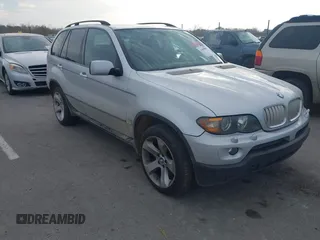 2006 BMW X5 4.4i with VIN 5UXFB53516LV22960, listed as a IAAI auction lot 41490908 with 281,285 mi miles. Bid and sale history available at carsss.com. Image 1.