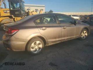 2014 Honda Civic Sedan LX with VIN 19XFB2F51EE010991, listed as a Copart auction lot 49179625 with 28,056 mi miles and Salvage Title. Bid and sale history available at carsss.com. Image 3.