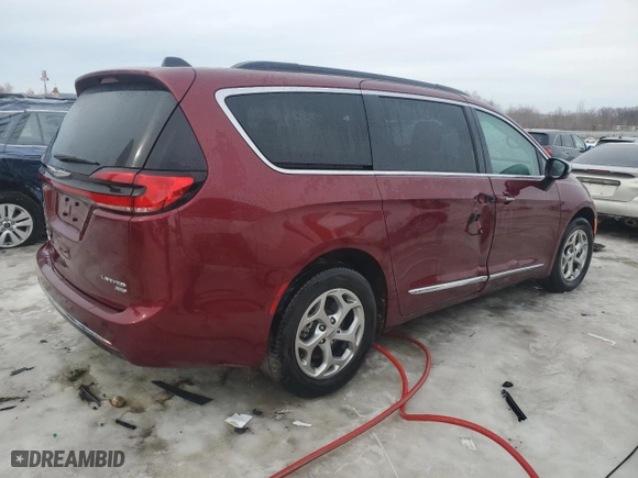 2023 Chrysler Pacifica Limited with VIN 2C4RC3GG5PR600273, listed as a Copart auction lot 46516335 with 34,057 mi miles and Non Repairable. Bid and sale history available at carsss.com. Image 3.