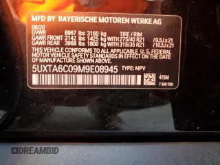 2021 BMW X5 xDrive45e with VIN 5UXTA6C09M9E08945, listed as a Copart auction lot 65677632 with 0 mi miles. Bid and sale history available at carsss.com. Image 10.