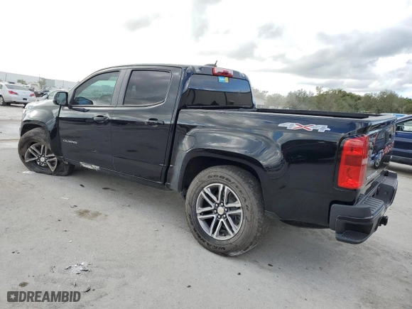 2021 Chevrolet Colorado 4WD Work Truck with VIN 1GCGTBEN3M1253402, listed as a Copart auction lot 86136354 with 42,557 mi miles and Salvage Title. Bid and sale history available at carsss.com. Image 2.