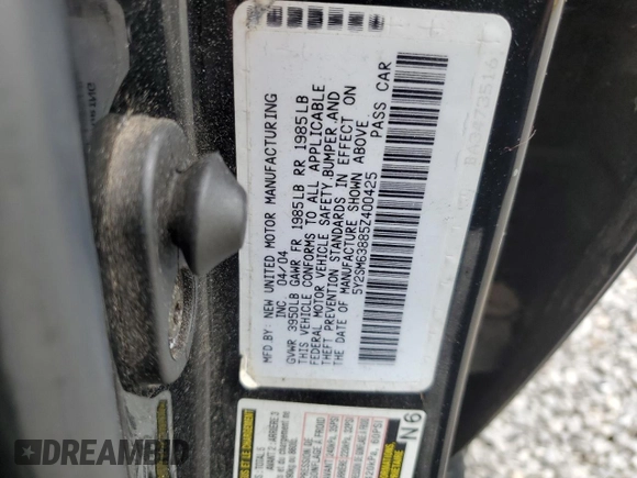 2005 Pontiac Vibe with VIN 5Y2SM63885Z400425, listed as a Copart auction lot 64659135 with 203,026 mi miles and Clean title. Bid and sale history available at DreamBid. Image 13.