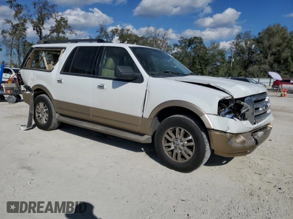 2013 Ford Expedition Max XLT with VIN 1FMJK1H51DEF20040, listed as a Copart auction lot 44466455 with 304,645 mi miles and Salvage title. Bid and sale history available at DreamBid. Image 4.