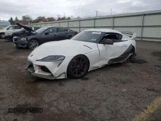 2023 Toyota GR Supra 3.0 with VIN WZ1DB0G09PW061258, listed as a Copart auction lot 77875554 with 0 mi miles and Salvage Title. Bid and sale history available at carsss.com. Image 1.