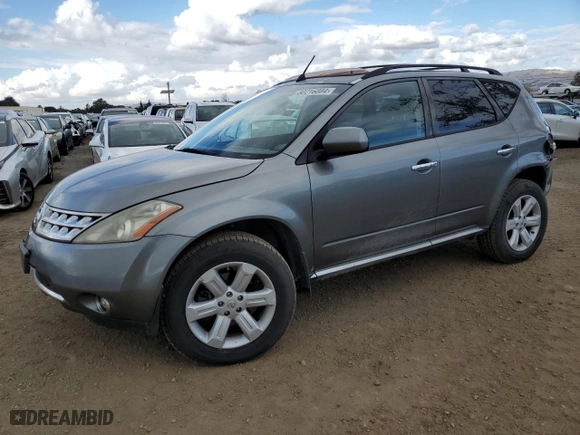 2006 Nissan Murano SE with VIN JN8AZ08W96W551167, listed as a Copart auction lot 80216804 with 138,531 mi miles and Salvage Title. Bid and sale history available at carsss.com. Image 1.