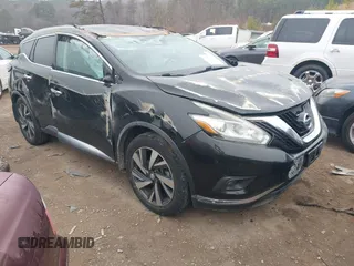 2015 Nissan Murano Platinum z VIN 5N1AZ2MG0FN218749, wystawiony jako IAAI lot #41526186 z przebiegiem 206 492 mil mil oraz . Historia ofert i sprzedaży dostępna na DreamBid. Obrazek 1.
