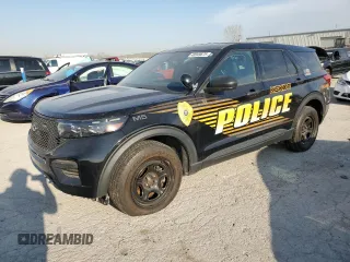 2021 Ford Police Interceptor Utility z VIN 1FM5K8AB6MGC00601, wystawiony jako Copart lot #48949675 z przebiegiem 37 707 mil mil oraz Szkoda całkowita • Salvage title. Historia ofert i sprzedaży dostępna na DreamBid. Obrazek 1.