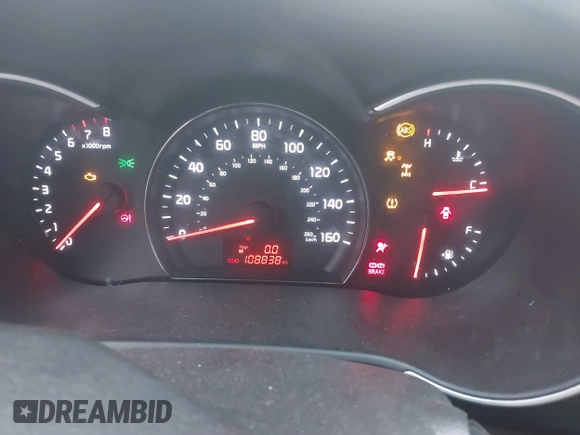 2014 Kia Sorento LX with VIN 5XYKTDA62EG470719, listed as a IAAI auction lot 41804962 with 108,838 mi miles and . Bid and sale history available at carsss.com. Image 7.