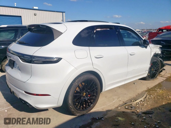 2021 Porsche Cayenne GTS with VIN WP1AG2AY0MDA34145, listed as a Copart auction lot 55992065 with Not provided miles and Salvage title. Bid and sale history available at DreamBid. Image 3.