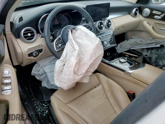 2021 Mercedes-Benz C 300 with VIN W1KWF8DB6MR647917, listed as a Copart auction lot 53898885 with 34,010 mi miles and Salvage title. Bid and sale history available at DreamBid. Image 8.